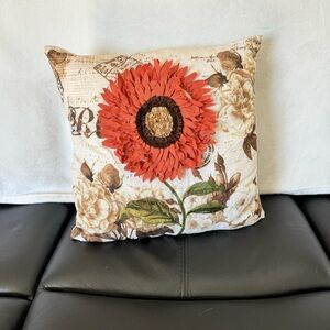 Beautiful Sunflower Throw Pillow | Fall Thanksgiving 18”